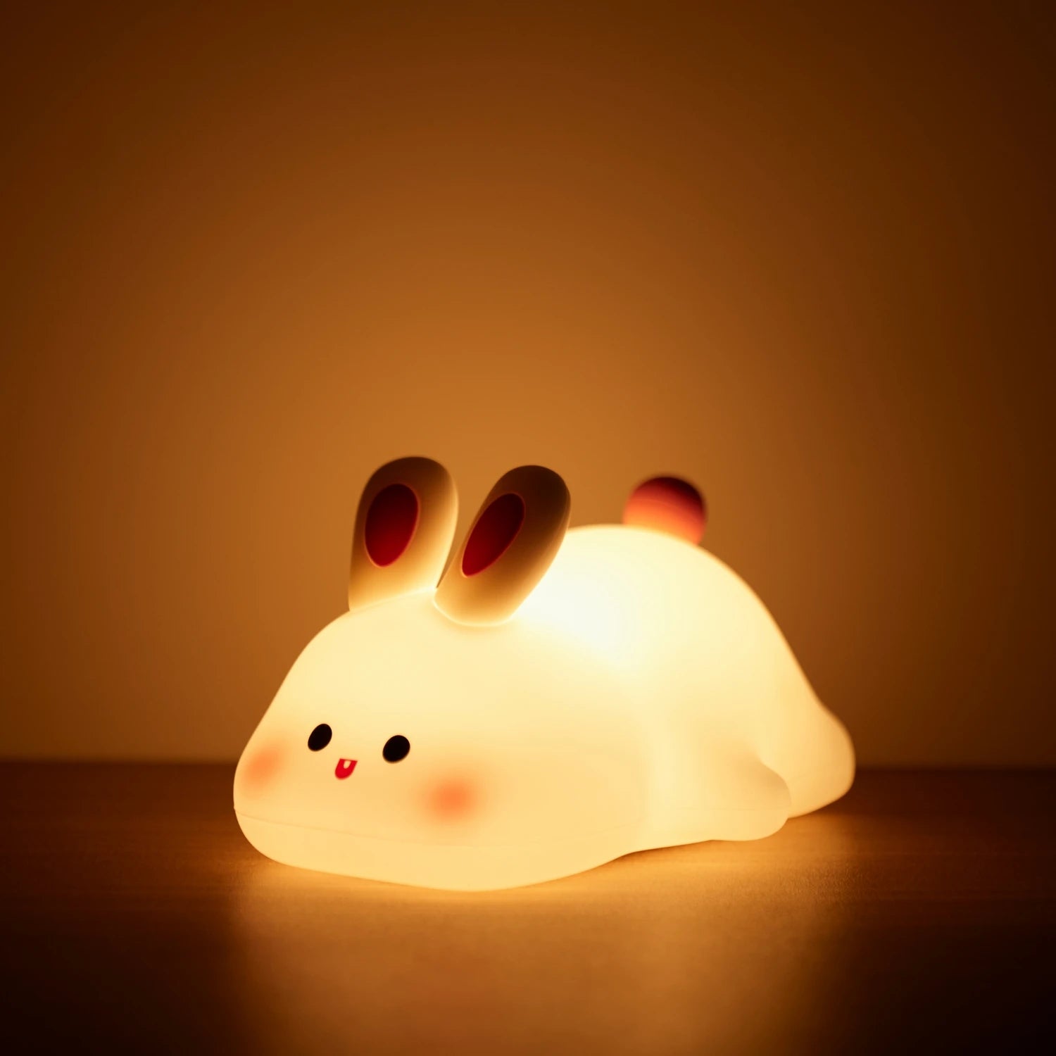 Novelty Animal Silicone Night Light Fox Rabbit Nursery Nightlight Rechargeable Timing Touch Sensor Bedside Table Lamp For Room