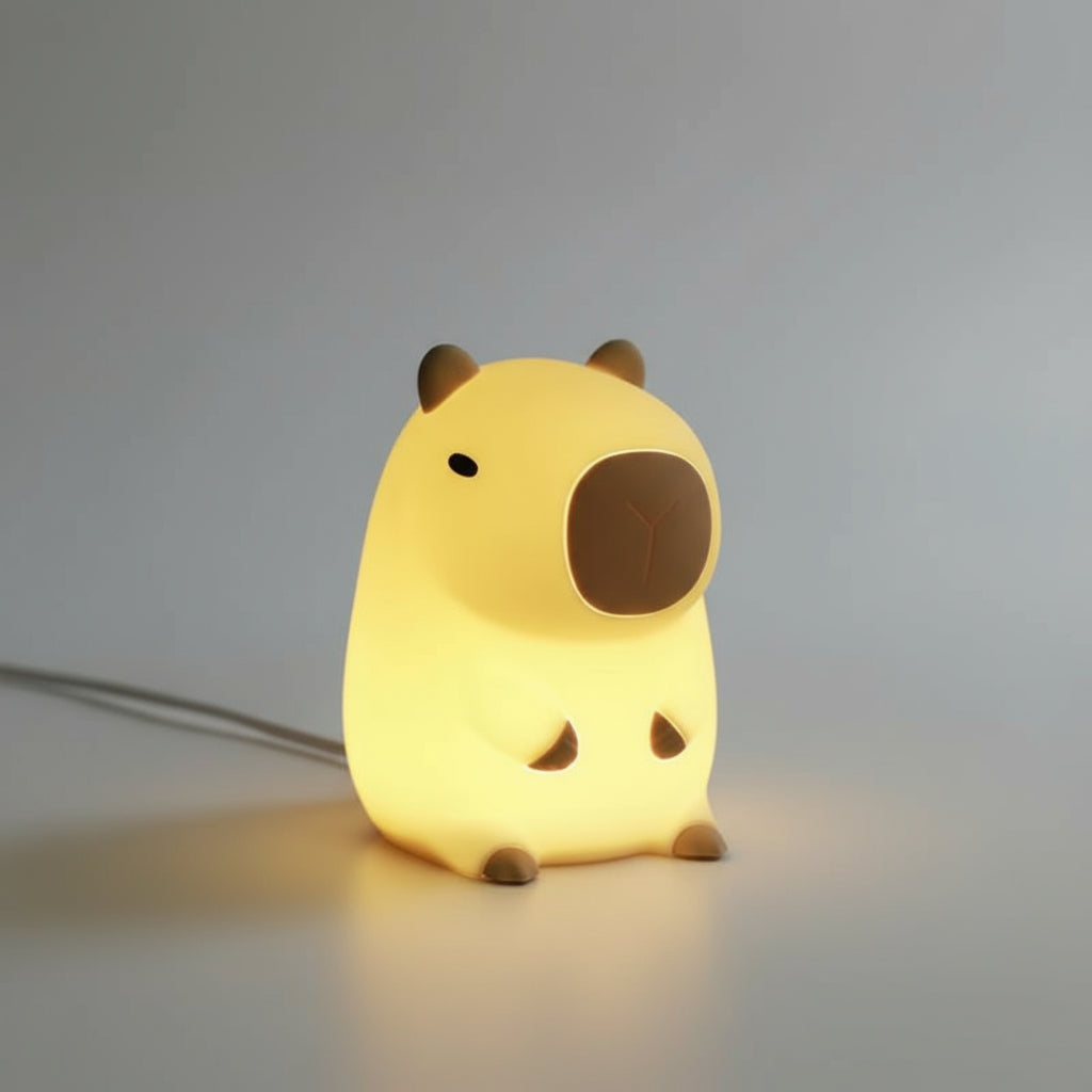 Cute Cartoon Capybara Night Light Battery Dimming Sleep Night Lamp for Children'S Room Decor